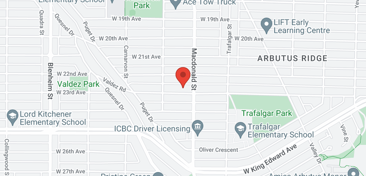 map of 2829 W 23RD AVENUE